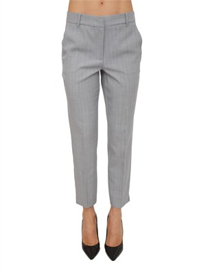 Pantaloni Airone Marella in tela bistretch grigia a righe effetto malfilÉ in DONNA