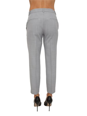 Pantaloni Airone Marella in tela bistretch grigia a righe effetto malfilÉ in DONNA