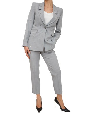 Giacca Passo Marella in tela stretch grigia con cristalli in DONNA