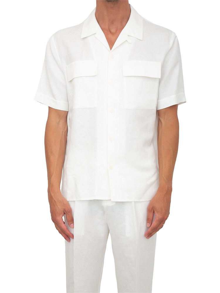 Camicia bianca Antony Morato in lino e viscosa