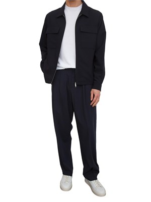 Camicia overshirt uomo Antony Morato in misto viscosa blu in UOMO