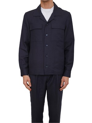 Camicia overshirt Antony Morato in lino e viscosa blu in UOMO