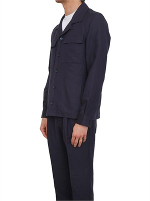 Camicia overshirt Antony Morato in lino e viscosa blu in UOMO