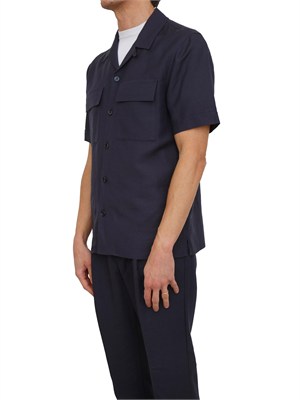 Camicia uomo Antony Morato in lino e viscosa blu in UOMO