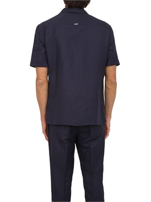 Camicia uomo Antony Morato in lino e viscosa blu in UOMO