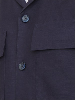 Camicia uomo Antony Morato in lino e viscosa blu in UOMO