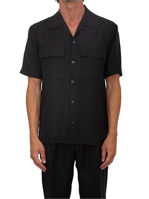 Camicia nera Antony Morato in lino e viscosa in UOMO