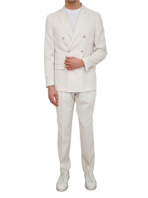 Pantaloni uomo Antony Morato in misto viscosa e lino beige in UOMO