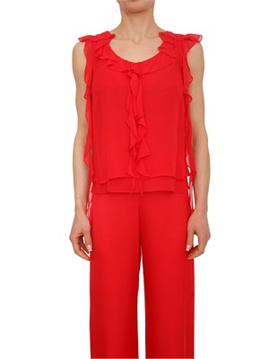 Top Blugirl in georgette di viscosa animalier in DONNA