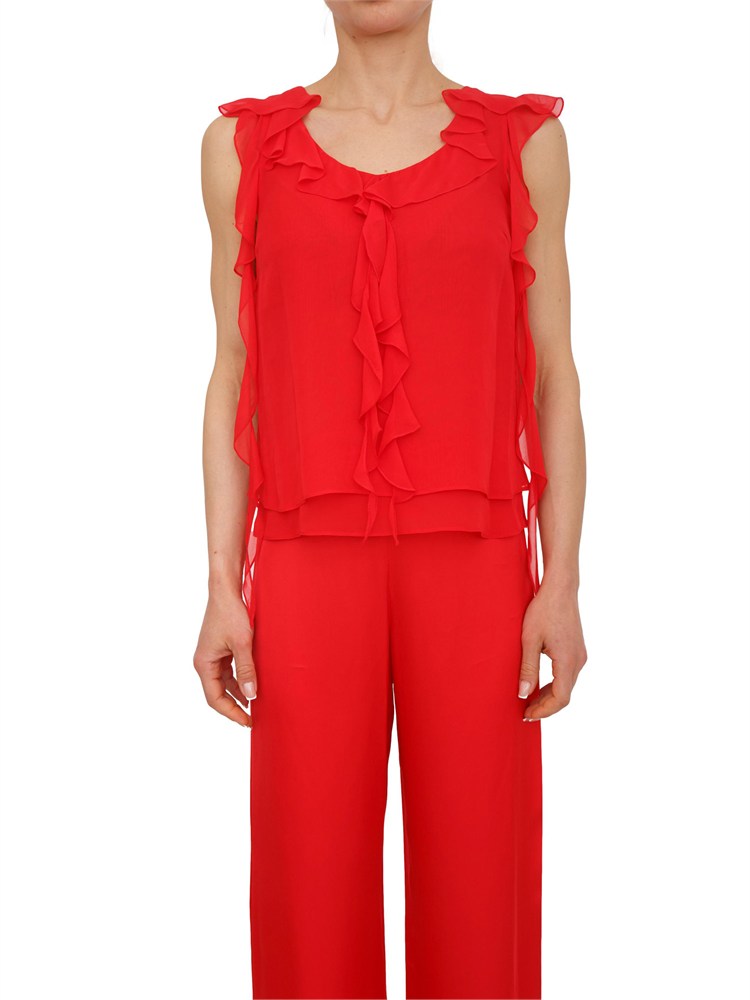 Top Blugirl in georgette di viscosa animalier