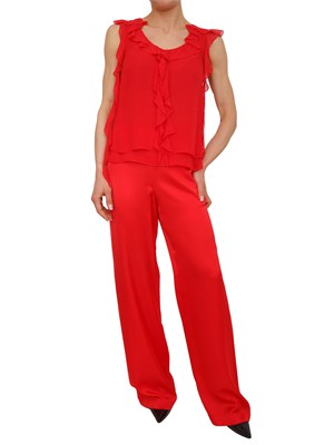 Top Blugirl in georgette di viscosa animalier in DONNA