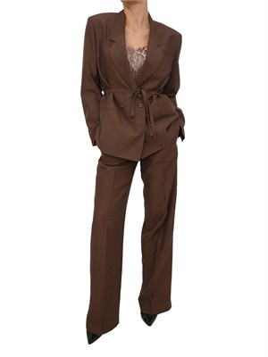 Giacca doppiopetto Blugirl in viscosa melange marrone in DONNA