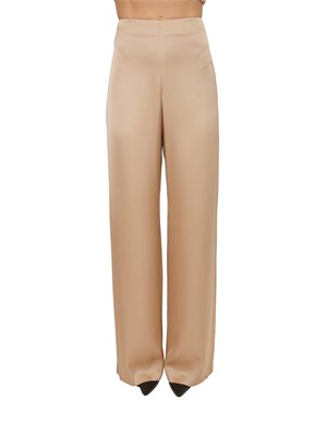 Pantaloni Blugirl in raso di viscosa cammello in DONNA