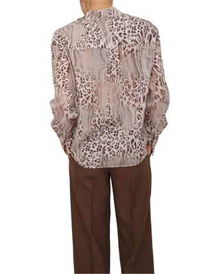 Camicia Blugirl in seta stretch animalier in DONNA