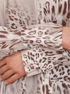 Camicia Blugirl in seta stretch animalier in DONNA
