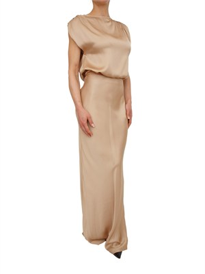 Blusa Blugirl in raso di viscosa cammello in DONNA