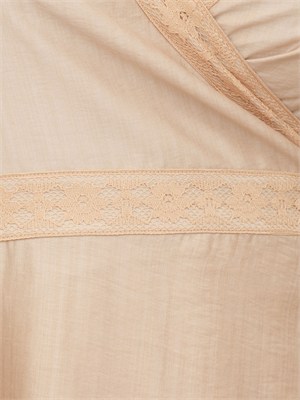 Abito Blugirl in lyocell cammello con profili in pizzo in DONNA