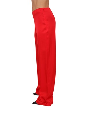 Pantaloni Blugirl in raso di viscosa rossa in DONNA
