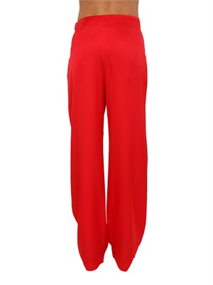 Pantaloni Blugirl in raso di viscosa rossa in DONNA