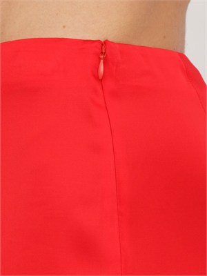 Pantaloni Blugirl in raso di viscosa rossa in DONNA