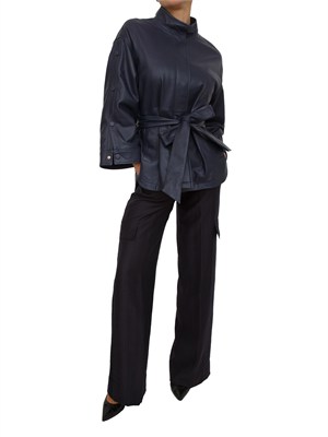 Giacca pelle blu Blugirl in DONNA