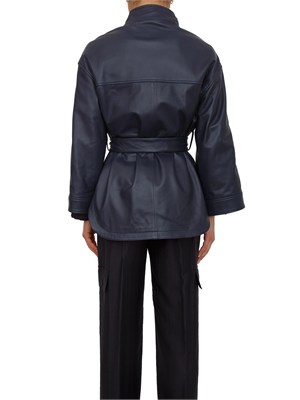 Giacca pelle blu Blugirl in DONNA