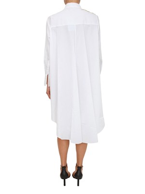 Abito Blugirl in cotone stretch bianco e cristalli applicati in DONNA