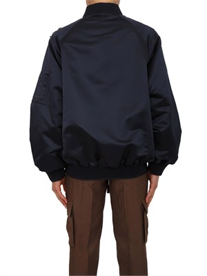 Giubbino Blugirl in duchesse blu con patch floreale cristalli in DONNA