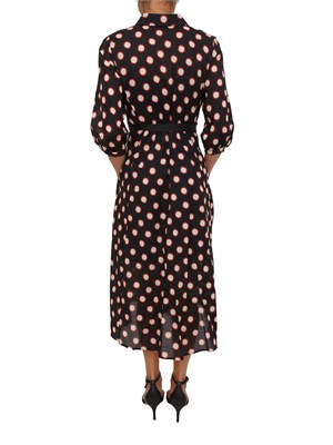 Abito Salmo IBlues in mussola di cotone nera con stampa in DONNA