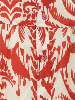 Abito chemisier Salmo IBlues in mussola di cotone stampa rossa in DONNA