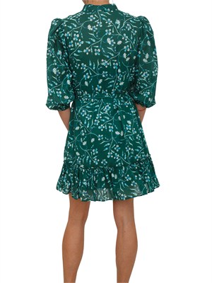 Abito Apice IBlues in mussola di cotone verde con stampa in DONNA