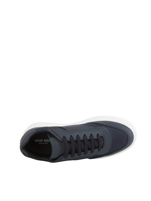 Sneaker Antony Morato in pelle e nylon blu in UOMO
