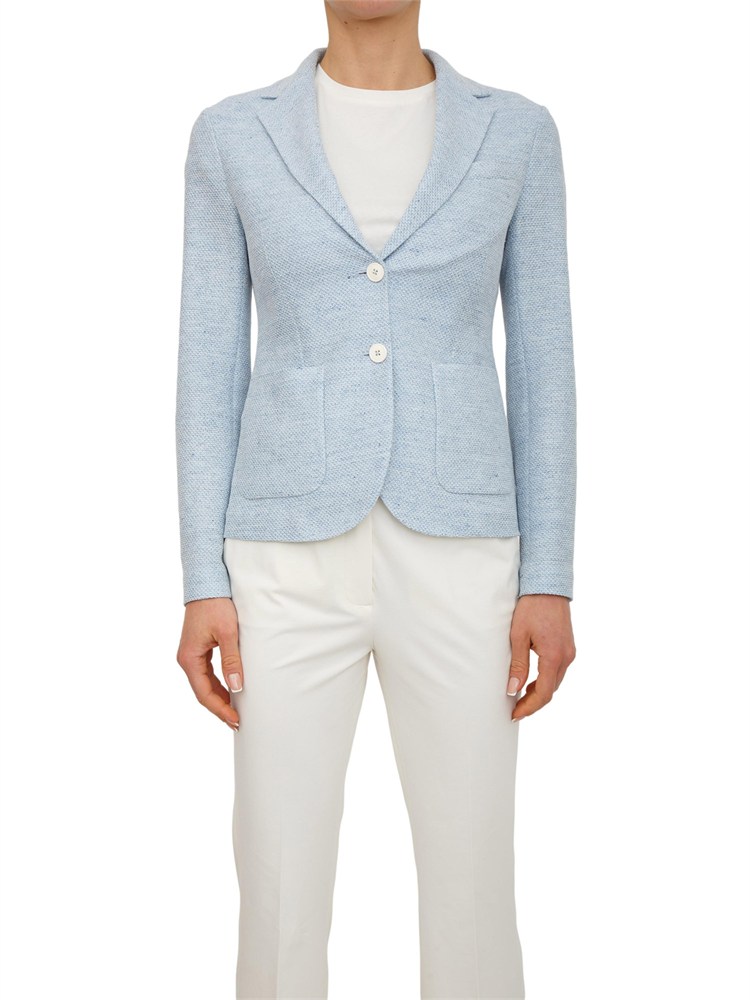 Giacca donna Circolo 1901 in lino e cotone celeste