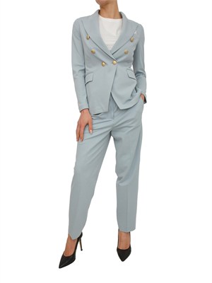 Giacca doppiopetto donna Circolo 1901 in oxfort celeste in DONNA