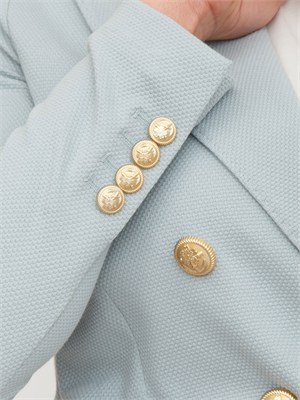 Giacca doppiopetto donna Circolo 1901 in oxfort celeste in DONNA