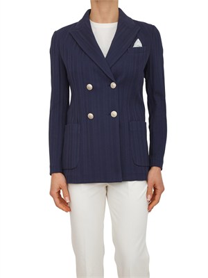 Giacca doppiopetto donna Circolo 1901 in cotone blu in DONNA