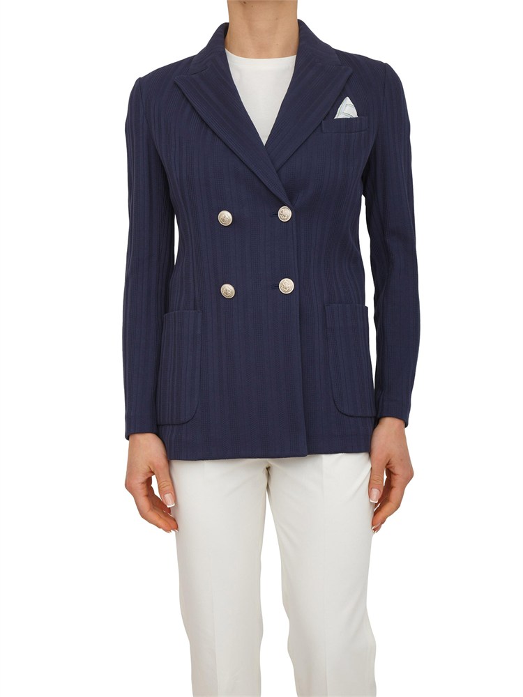 Giacca doppiopetto donna Circolo 1901 in cotone blu