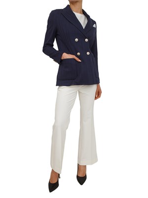 Giacca doppiopetto donna Circolo 1901 in cotone blu in DONNA