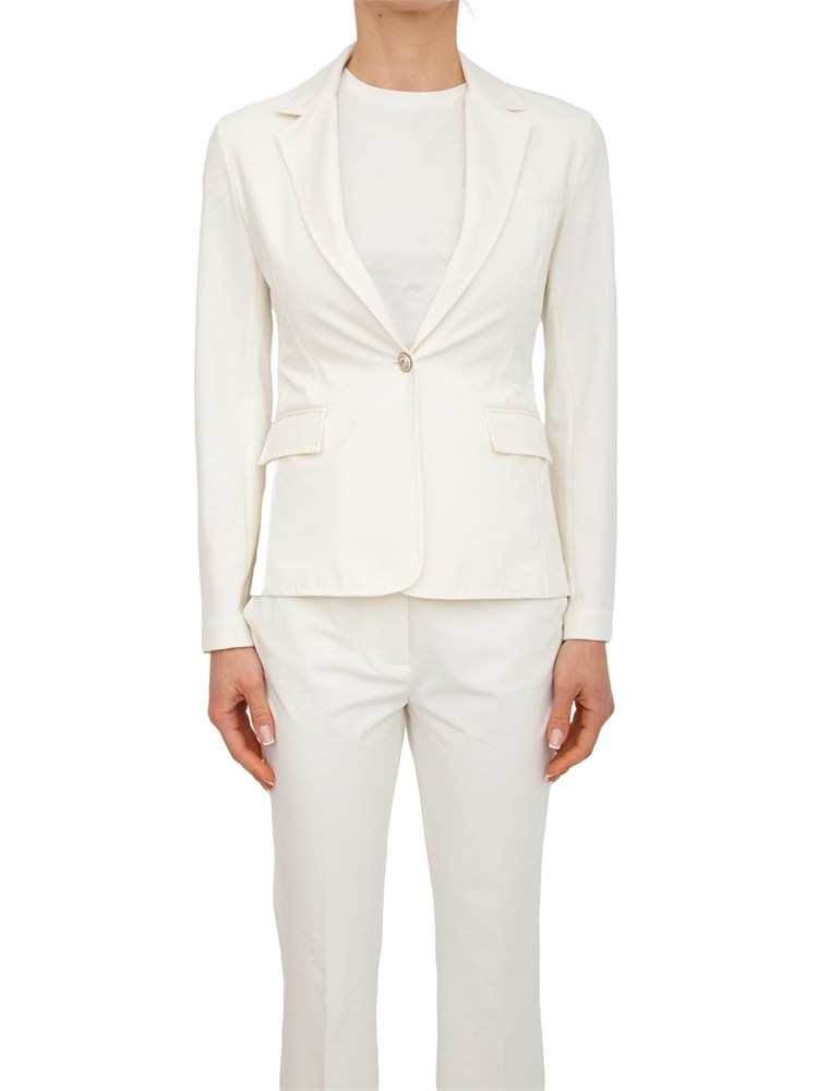 Giacca donna Circolo 1901 in light jersey stretch bianco