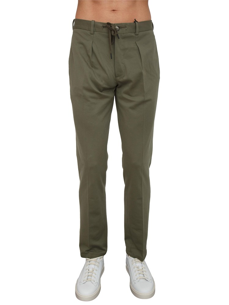 Pantaloni uomo Circolo 1901 in premium piquet filo di scozia verde