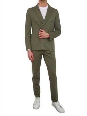 Pantaloni uomo Circolo 1901 in premium piquet filo di scozia verde in UOMO