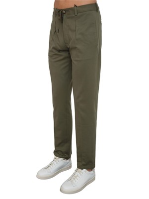 Pantaloni uomo Circolo 1901 in premium piquet filo di scozia verde in UOMO