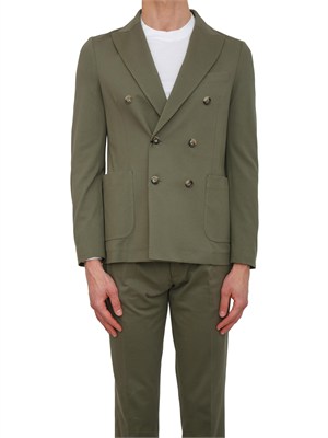 Giacca uomo doppiopetto Circolo 1901 in piquet filo di scozia verde in UOMO