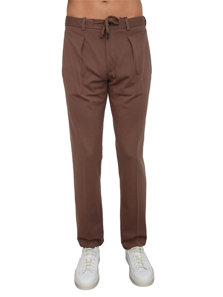 Pantaloni uomo Circolo 1901 in premium piquet filo di scozia marrone