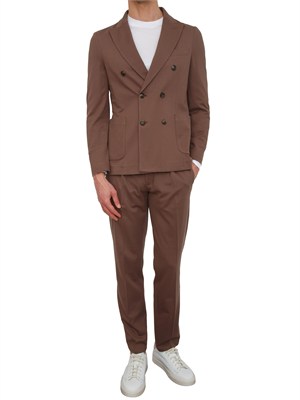 Pantaloni uomo Circolo 1901 in premium piquet filo di scozia marrone in UOMO