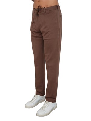 Pantaloni uomo Circolo 1901 in premium piquet filo di scozia marrone in UOMO