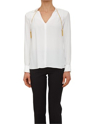 Camicia in georgette avorio Elisabetta Franchi in DONNA