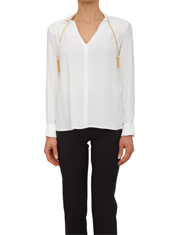 Camicia in georgette avorio Elisabetta Franchi