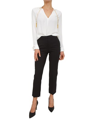 Camicia in georgette avorio Elisabetta Franchi in DONNA