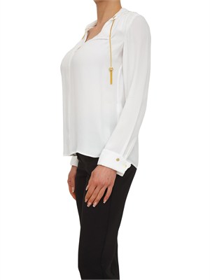Camicia in georgette avorio Elisabetta Franchi in DONNA